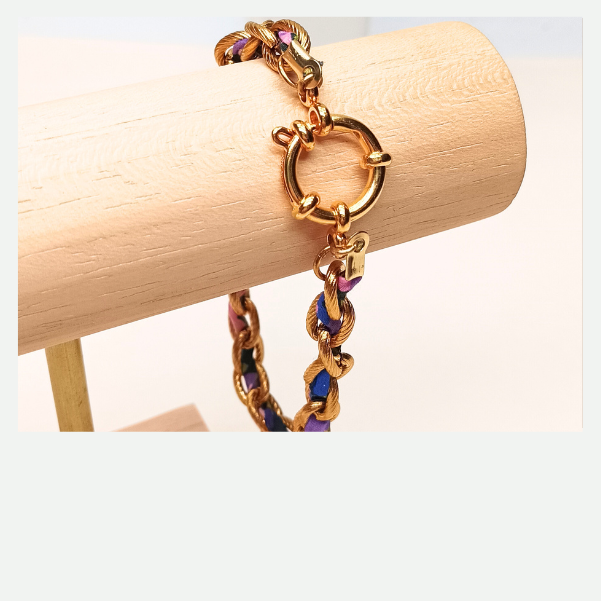 DIY Bracelet chaîne et liberty