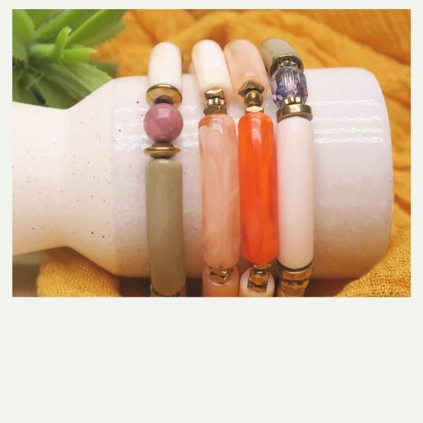 DIY bracelet perles tubes sunny