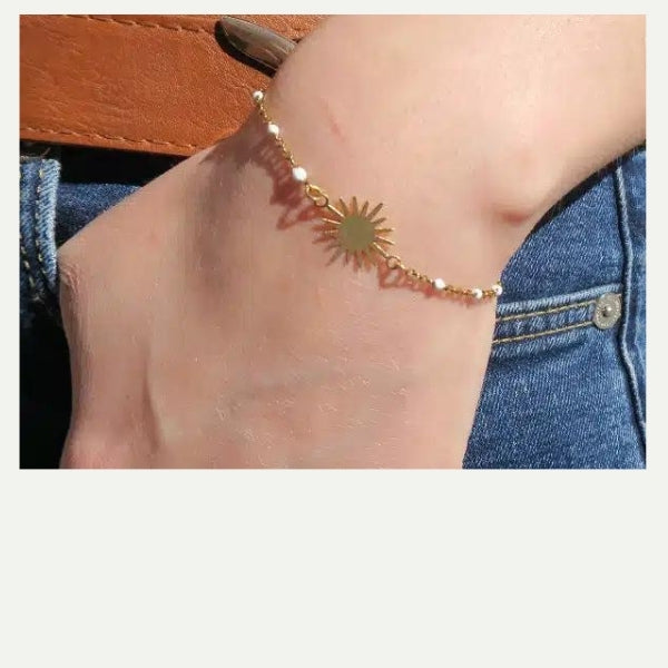 DIY bracelet soleil doré