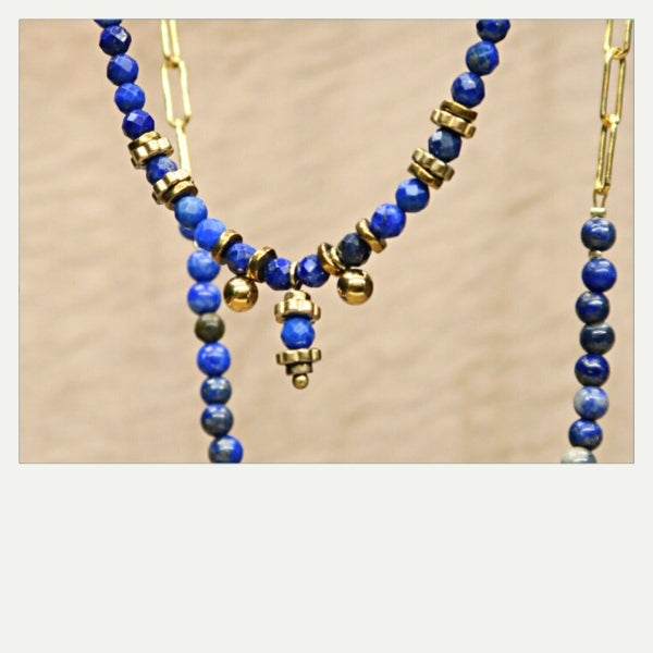 DIY collier de perles en Lapis lazuli