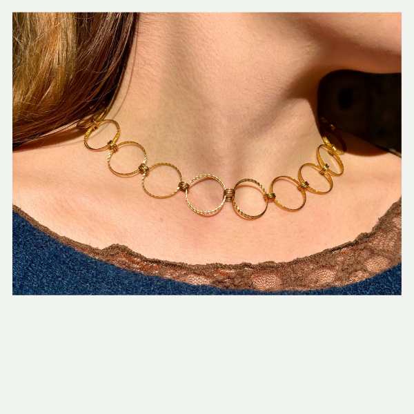 DIY création collier court, chaîne ronde