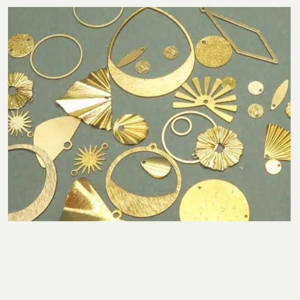 Paire De Breloques Papillon En Laiton - 35x27x2mm - Pour Fabrication De Bijoux - Neuf