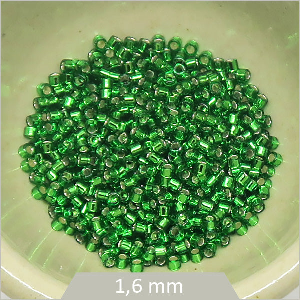 5g de perles Miyuki Delica 11/0, DB0046 vert clair argenté