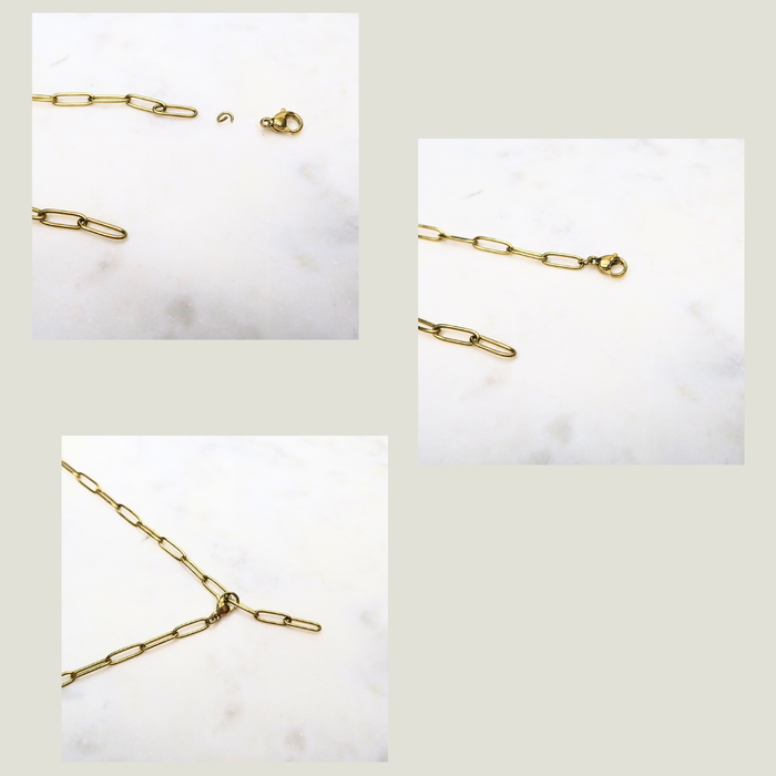 Collier 'trombone' Plaqué Or Jaune OMG Blings Avec Zircone Cubique - Longueur 18 Pouces - Neuf Avec étiquettes