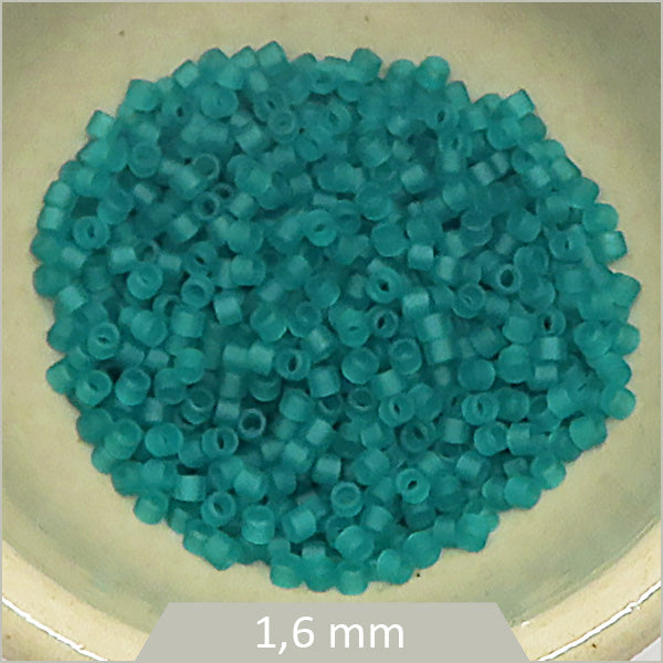 5g de perles Miyuki Delica 11/0, DB1268 bleu Caraïbes