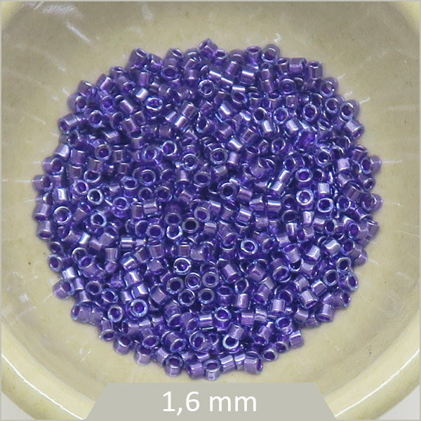 5g de perles Miyuki Delica 11/0, DB0284 violet scintillant