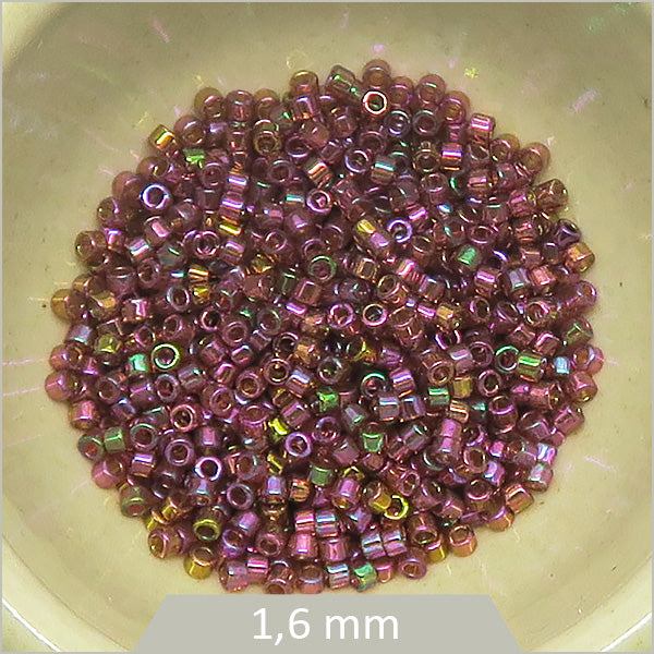 5g de perles Miyuki Delica 11/0, DB0103 rouge doré arc-en-ciel