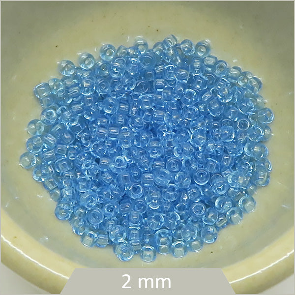 5g Rocaille Miyuki  11/0, 148 bleu transparent