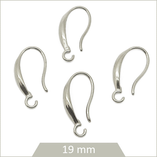 4 supports de boucles d'oreilles hameçon en acier inoxydable 304 18k