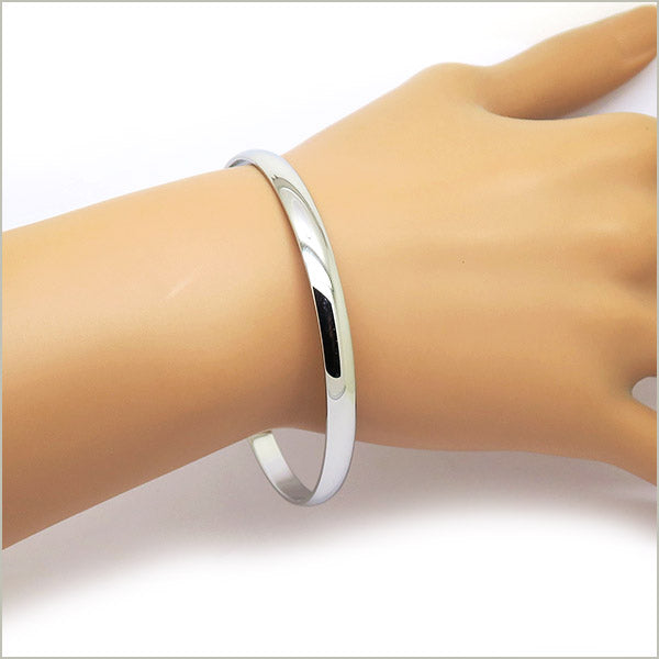 1 bracelet jonc en acier, largeur 5 mm