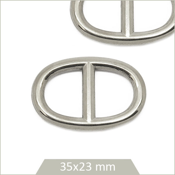 2 connecteurs maille marine en acier inoxydable 304, 35x23 mm