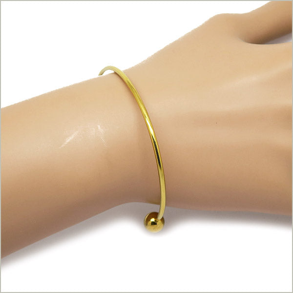 1 bracelet jonc torque ouvert en acier doré, largeur 2 mm