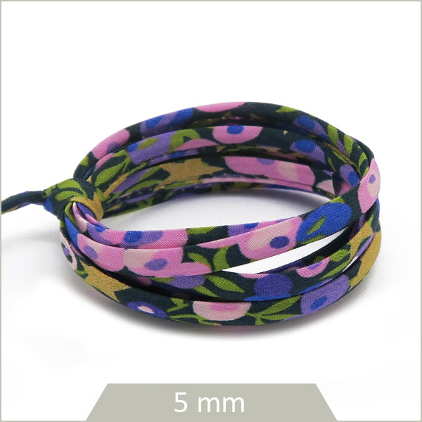 1 m de cordon Liberty 5mm Wiltshire Stars Myrtille Or