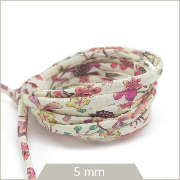 1 m de cordon Liberty 5mm Donna Leigh Pétunia