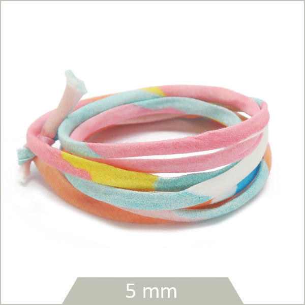 1 m de cordon Liberty 5mm Gauguin Sorbet