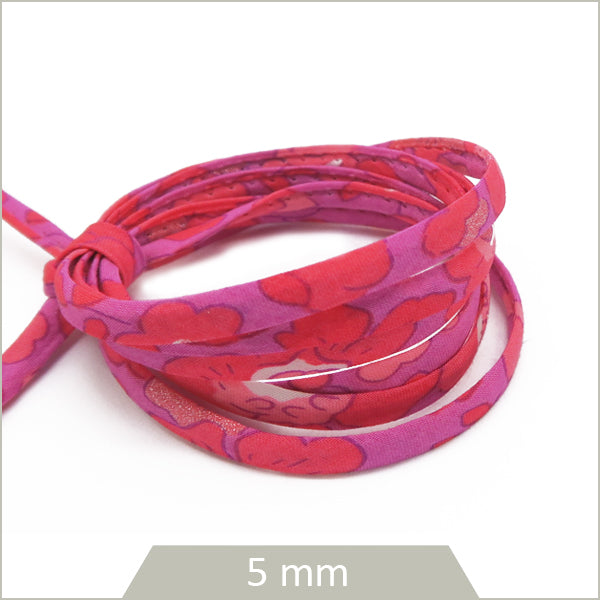 1 m de cordon Liberty 5mm Betsy Candy Kiss