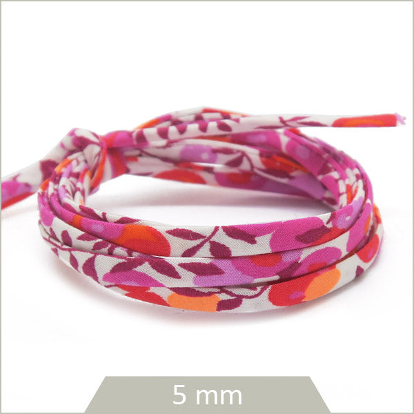 1 m de cordon Liberty Wiltshire Hibiscus fluo