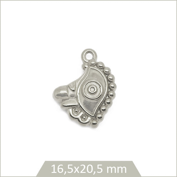 1 breloque oeil d'Horus en acier inoxydable