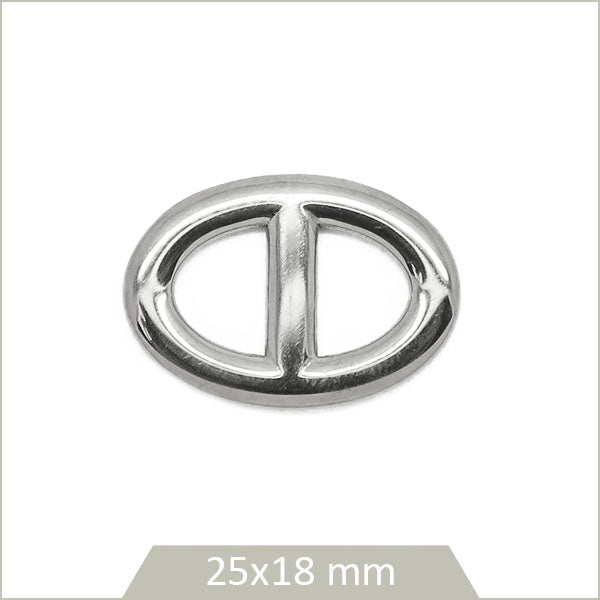 1 connecteur maille marine en acier inoxydable 304, 25x18 mm