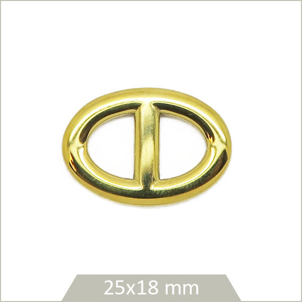 1 connecteur maille marine en acier inoxydable 304 doré, 25x18 mm