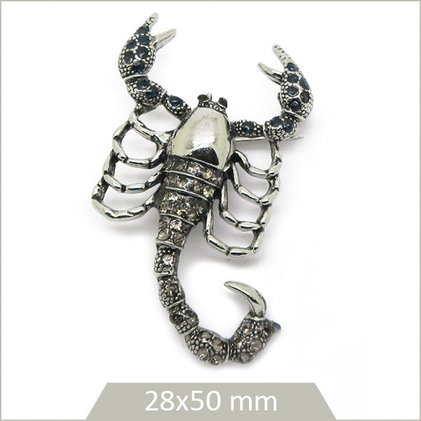 1 broche scorpion alliage argenté