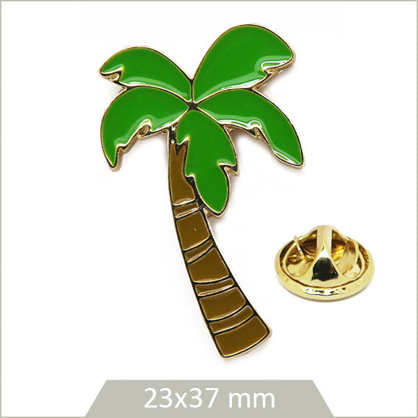 1 pin's palmier alliage doré et émail coloré