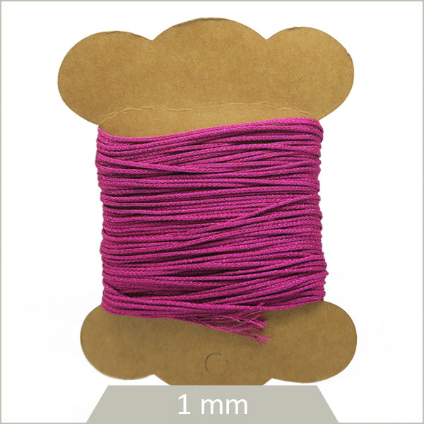 10 m de cordon fuchsia métallisé 1 mm