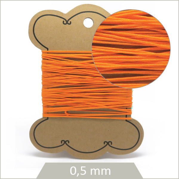 10 m de cordon synthétique 0,5 mm orange vif