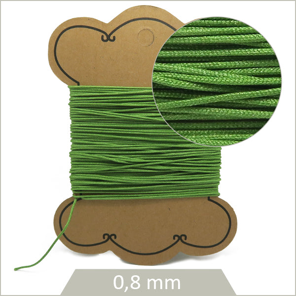 10 m de cordon synthétique 0,8 mm vert olive