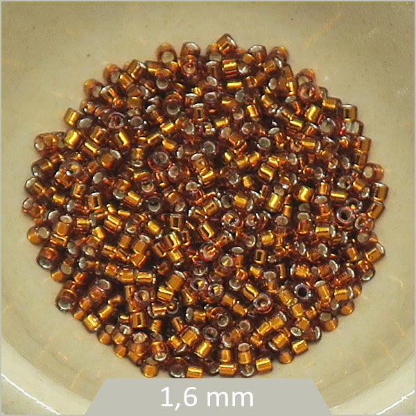 5g de perles Miyuki Delica 11/0, DB0144 ambre argenté