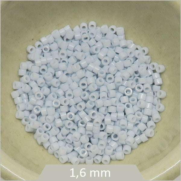 5g de perles Miyuki Delica 11/0, DB0209 grises clair opaques