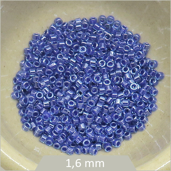 5g de perles Miyuki Delica 11/0, DB0285 bleu saphir argenté