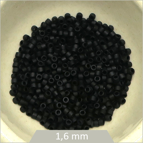 5g de perles Miyuki Delica 11/0, DB0310 noir mat