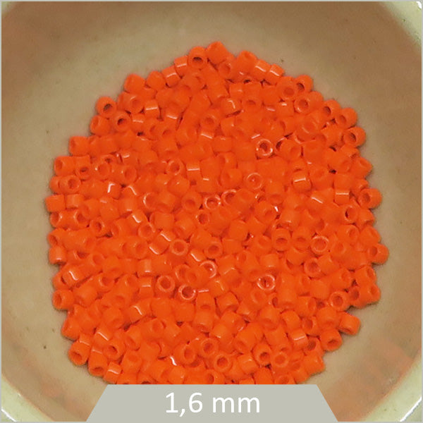 5g de perles Miyuki Delica 11/0, DB0722 orange opaque