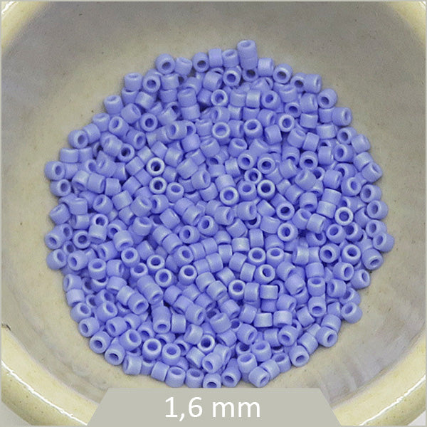 5g de perles Miyuki Delica 11/0, DB0881 bleu lavande opaques