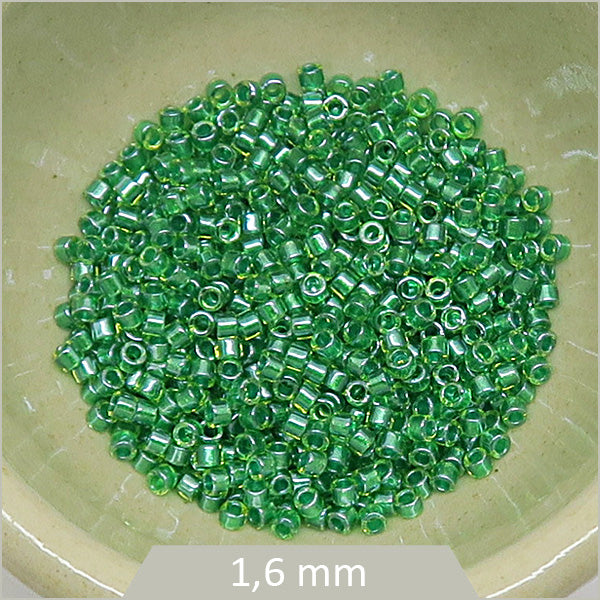 5g de perles Miyuki Delica 11/0, DB0916 vert pétillant