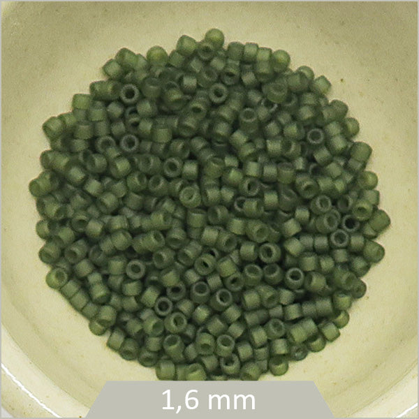 5g de perles Miyuki Delica 11/0, DB2404 olive mat