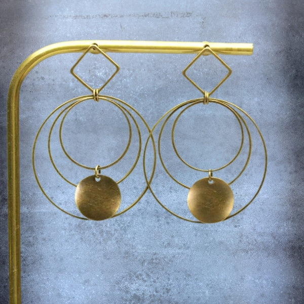 20 anneaux ronds fermés 25 mm bronze lisses, connecteurs