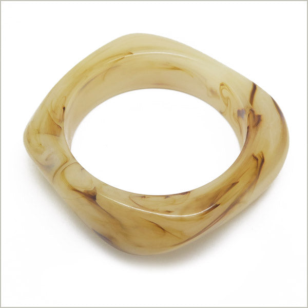 1 bracelet jonc acétate imitation marbre ivoire