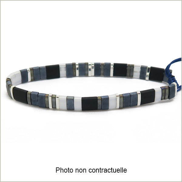 6g de mix de perles Tila Ardoise