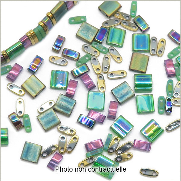 6g de mix de perles Tila Néon