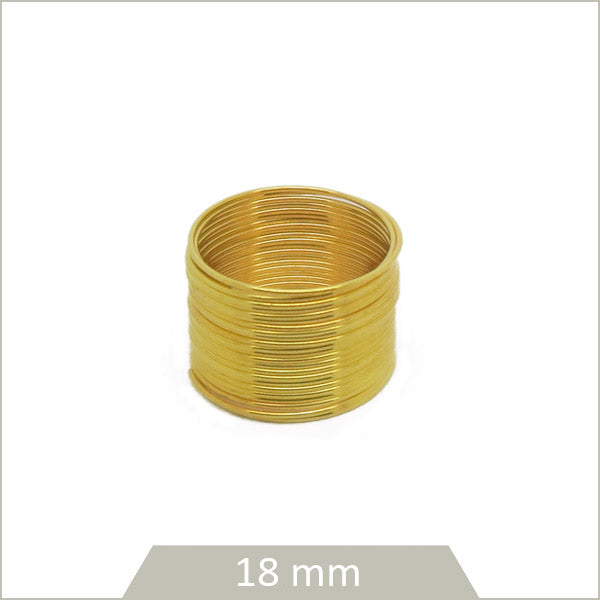 22 tours de fil mémoire pour bague en acier laiton doré