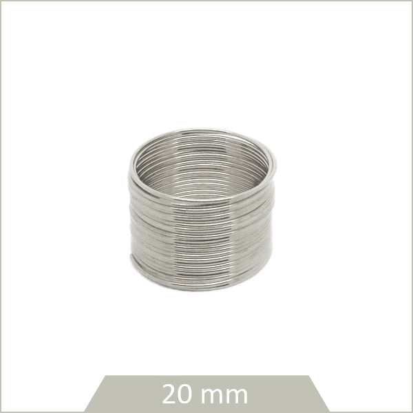 22 tours de fil mémoire pour bague en acier inoxydable