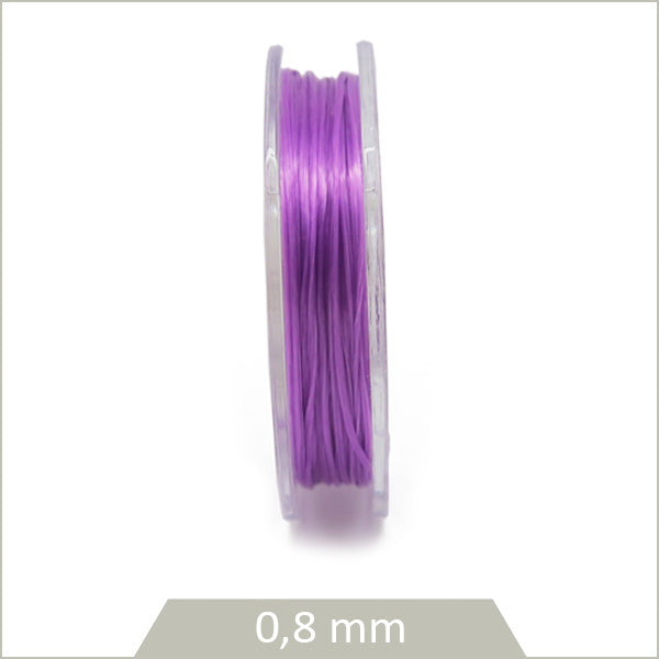 10 m de fil élastique 0,8 mm, violet