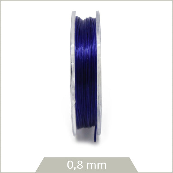 10 m de fil élastique 0,8 mm, bleu roi