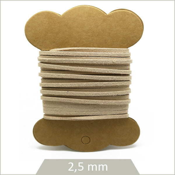 5 m de cordon suédine, beige
