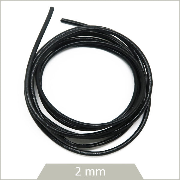 1 m de cordon en cuir noir