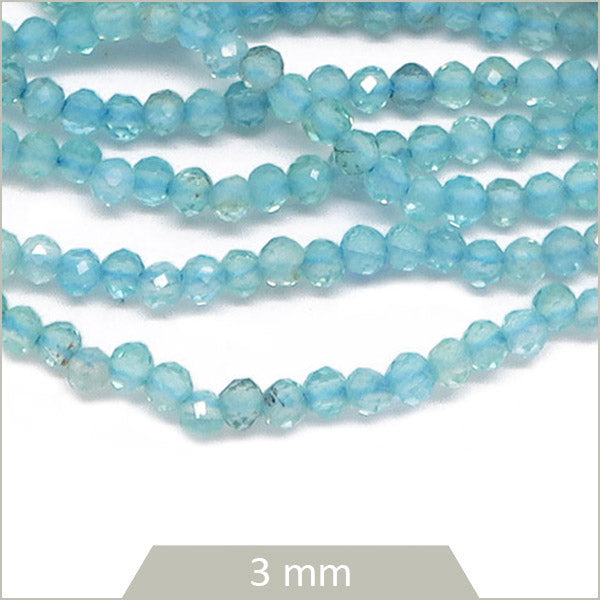 Env. 130 perles en apatite lagon 3 mm