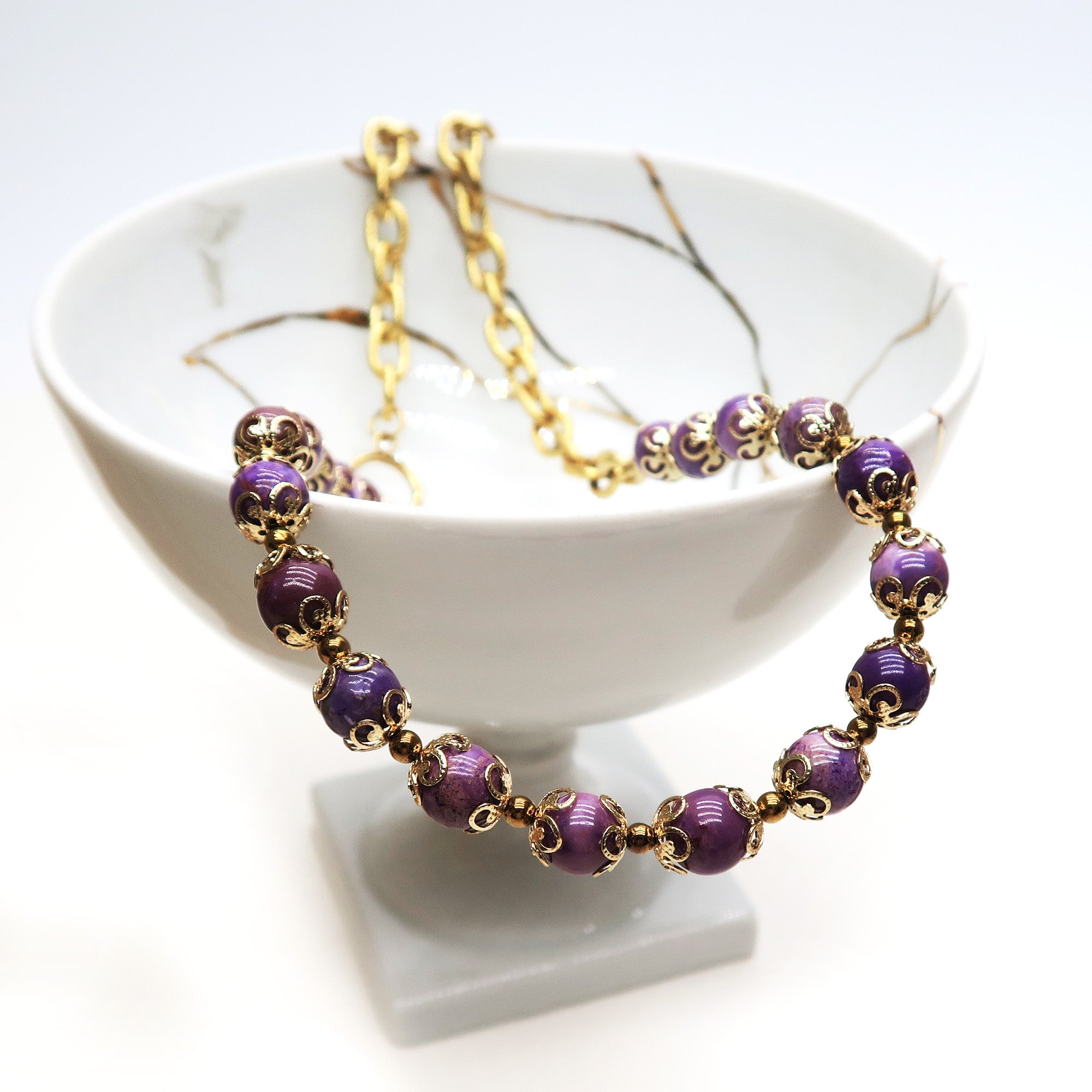 Env. 48 perles rondes en Phosphosidérite, 8 mm