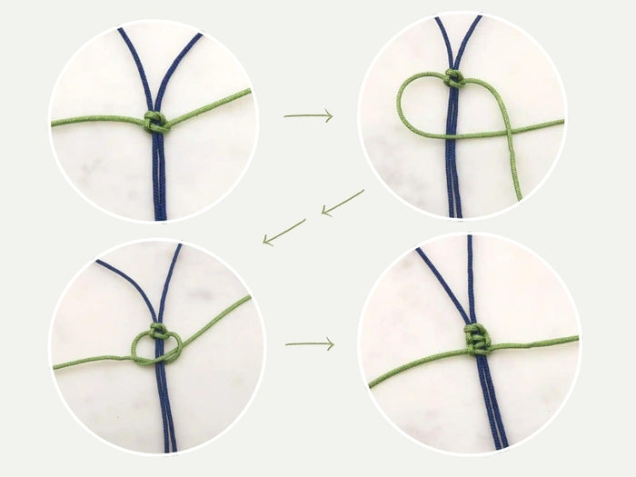 Tutoriel nœud coulissant pour bracelets, nœud de macramé